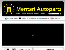 Tablet Screenshot of mentariautoparts.com